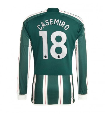 Manchester United Casemiro #18 Koszulka Wyjazdowych 2023-24 Długi Rękaw